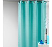 Voilage En Étamine Fantaisie 'doupion' Bleu Azur 140x240 Cm