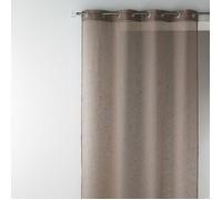 Voilage en étamine unie et fils lurex Taupe 140x240 cm