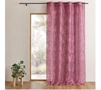 Voilage en Organza avec cercles brodés Fuchsia 140x240 cm