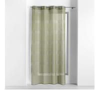 Homemaison Voilage à œillets Ajouréla 140 x 240 cm Voile sablé Kaki