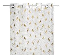Voilage enfant licorne à oeillets blanc 140x250