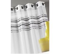 HomeMaison HM6913488 Gris Rideau Voilage Étamine Parement Tissé dans le Haut