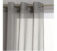 Voilage étamine tamisant 140 x 260 cm Atmosphera - Gris