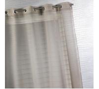 Voilage fantaisie à fines rayures Tabac 140x240 cm