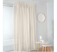 Voilage galon fronceur uni Beige 300x250 cm