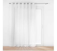 Douceur d'Intérieur Voilage XXL à œillets Grande largeur 240 x 240 cm Lissea Blanc Voile sablé