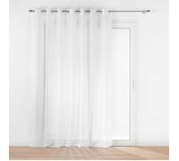 Voilage grande fenêtre 240 x 240 cm - Voile sablé Lissea Blanc