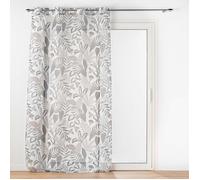 Douceur d'Intérieur, Voilage à Oeillets (140 x 280 cm) Tilda Blanc, Voile Sablé Imprimé