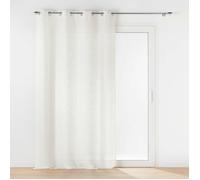 Voilage Grande Hauteur à Œillets 140 x 280 cm - Effet Lin Tissé - Haltona Naturel