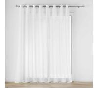 Voilage grande largeur a oeillets 300 x 240 cm voile tissé Carlin Naturel