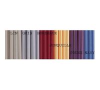 Homemaison - Voilages en Etamine Unie à Oeillets - 100% Polyester - Tissu Oeko-Tex - Oeillets Carré Bronze - Bas Plombé - Ourlets Renforcés - 150 x 240 cm - Beige