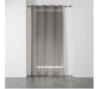 Douceur d'Intérieur – Voilage à œillets Elea – Voile tissé paillettes 140 x 240 cm Gris/argent