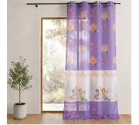 Voilage imprimé à motifs de princesses Violet parme 140x240 cm