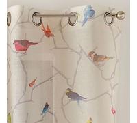 Voilage Imprimé Ecru 150x260cm Beige