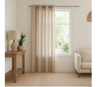 Voilage léger à l'aspect lin Sable 140x240 cm