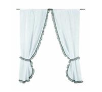 Voilage - Linder - 0169 - Vichy blanc et noir - 75 x 160 cm - Passe-tringle