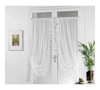 Linder 0110 /10/501 Paire de Bonne Femme Voile Plein Jour Blanc Passe Tringle 95 x 210 cm