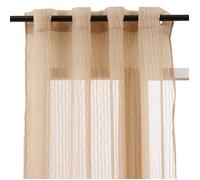 Voilage Mila rayures texturées140x240cm beige lin - Atmosphera Créateur d'intérieur