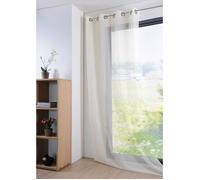 Stof - Rideau - Voile Monna avec Œillets pour Salon ou Chambre - Taille 135 x 260 Ecru - Voile pour Fenêtre ou Dressing - Garantira Votre Intimité - Décoration - Idéal pour Maison
