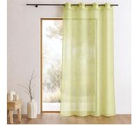 Voilage organza à fines rayures horizontales Vert clair 140x240 cm