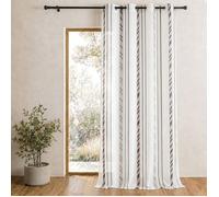 Voilage organza à rayures verticales Gris clair 140x260 cm