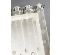 Voilage organza jacquard aux motifs cercles Bei...