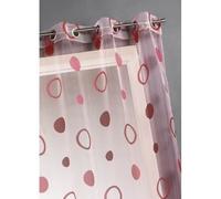 Voilage organza jacquard aux motifs cercles Pim...