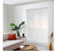 Voilage passe tringle anti moustique Blanc 140x240 cm