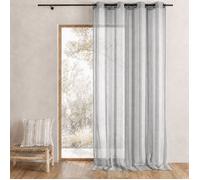 Voilage rayures verticales tons sur tons Gris clair 140x260 cm