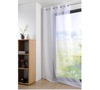 Stof - Rideau - Voile Monna avec Œillets pour Salon ou Chambre - Taille 135 x 260 - Blanc - Voile pour Fenêtre ou Dressing - Garantira Votre Intimité - Décoration - Idéal pour Maison