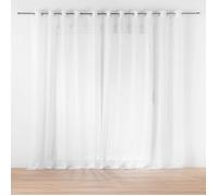 Douceur d'Intérieur – Voilage XXL à œillets Lissea – Voile sablé 400 x 240 cm Blanc