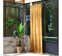 Voilage tamisant à pattes cachées Jaune moutarde 140x260 cm