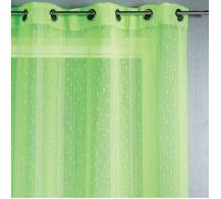 Voilage tissé et fileté Vert clair 140x240 cm