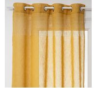 Voilage tissé sablé ""Sab"" 140 x 240 cm Atmosphera - Ocre - Ocre -