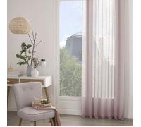 Voilage tissé sablé ""Sam"" 140 x 240 cm Atmosphera - Rose
