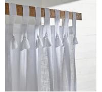 Voilage - TODAY - CHARME - Pattes slub craie - 140 x 240 cm