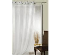 Voilage uni à fils fantaisie Blanc 140 x 260 cm
