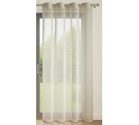 Voilage uni avec 8 œillets - 140x240 cm - Ficelle - Lumineux et décoratif - Protège des Regards extérieurs, Beige