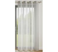 Voilage uni avec 8 œillets - 140x240 cm - Gris - Lumineux et décoratif - Protège des Regards extérieurs