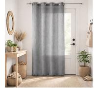 Voilage uni avec fils de lurex Gris clair 140x240 cm