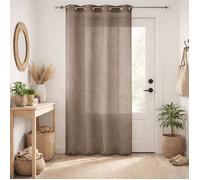 Voilage uni avec fils de lurex Taupe 140x240 cm