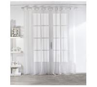 Voilage uni blanc grande largeur 420x240cm - Taille: 420 x 240 cm - Coloris: Blanc