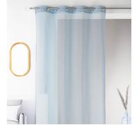 Voilage uni en maille filet Bleu azur 140x260 cm