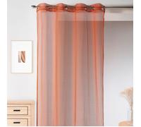 Voilage uni en maille filet Orange 140x260 cm