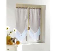 Voilages bicolores - DOUCEUR D'INTERIEUR - 160x60cm - Passants - Polyester