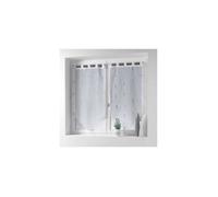 Voilages - DOUCEUR D'INTERIEUR - Paire de voilage à fronces - 45 x 120 cm - Chenilla - Gris