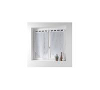 Voilages - DOUCEUR D'INTERIEUR - Paire de voilage à fronces - 90 x 90 cm - Chenilla - Blanc