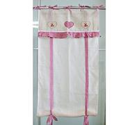 Voilages - FANNY & CELINE - Apoline Rouge - Lot de 2 - 60x160cm - Broderie et Dentelle