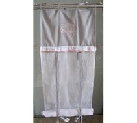 Lot de 2 Stores Enrouleurs Broderie Dentelle 45x160cm_Diane Gris