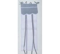 Voilages - FANNY & CELINE - Lot de 2 - 60x160cm - Tissu imprimé - Dentelle Naive Gris